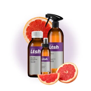 Frasco de aceite esencial de toronja para metabolismo y energía