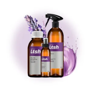 Botella de fragancia de lavanda para aromatizar espacios