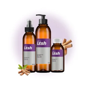 Frasco de aceite esencial de copaiba para sanación de la piel