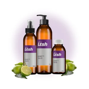 Frasco de aceite esencial de limón persa para piel grasa y energía