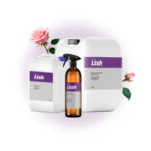 Frasco de aceite de masaje Sensual Touch de LTSH con extractos de rosa y frankincienso