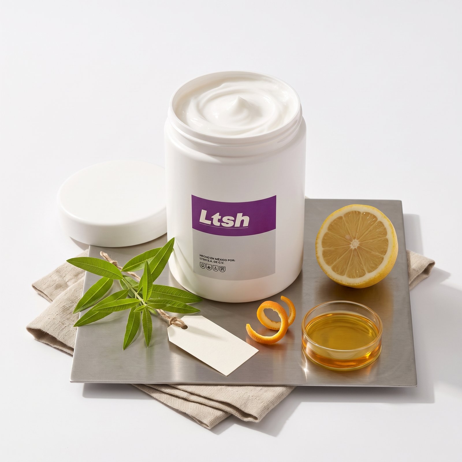 Crema de Manos de Verbena y Limón en tarro de 1 kg — crema de manos hidratante LTSH