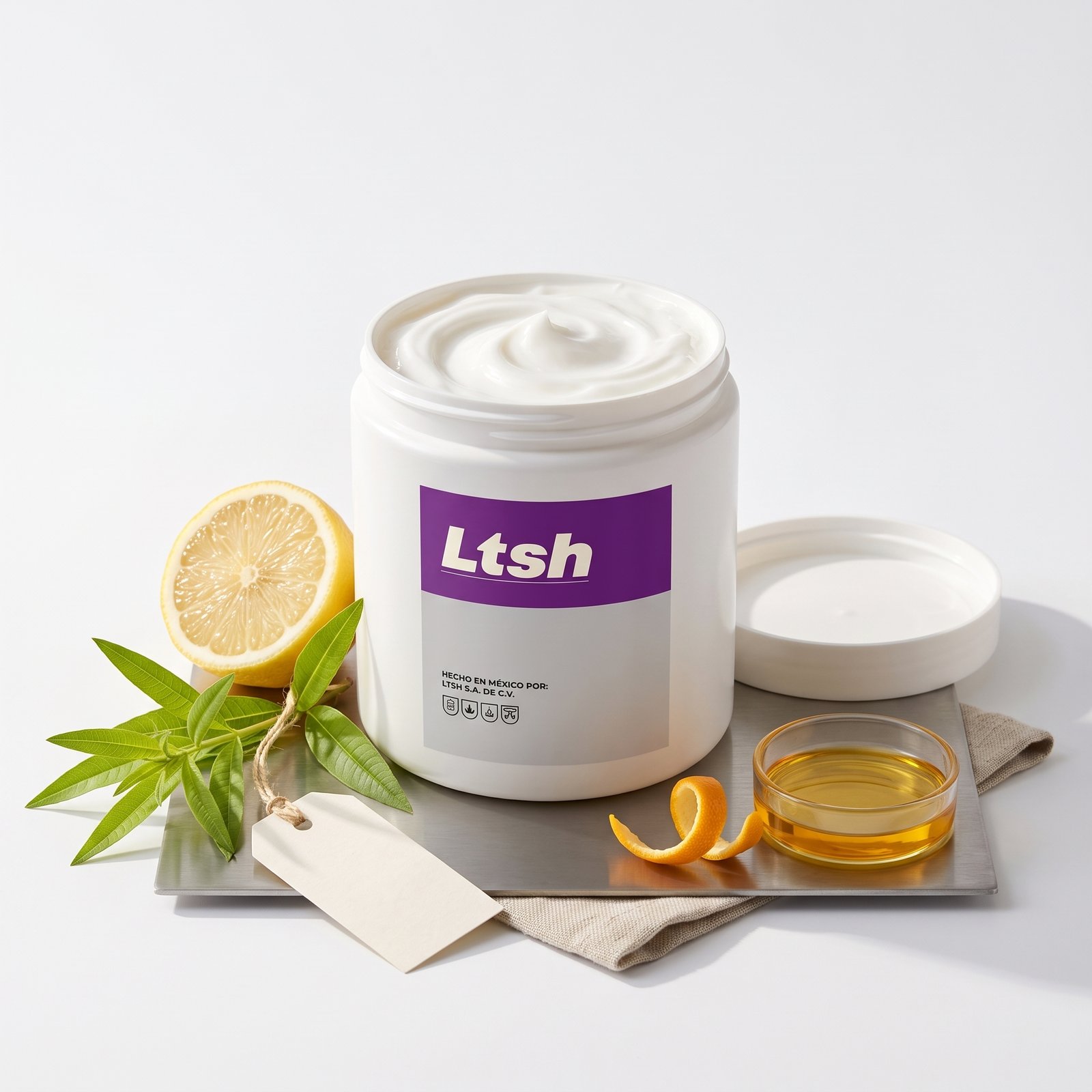 Crema de Manos de Verbena y Limón en tarro de 500 g — crema de manos hidratante LTSH